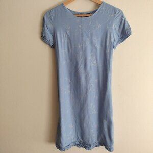 Gap Girls Blue Floral Short Sleeve Dress XXL 12 14 Vintage 90s Dress